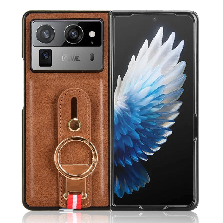 For Tecno Phantom V Fold2 Wristband Leather Back Phone Case