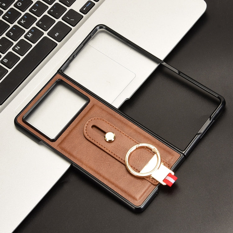 For Tecno Phantom V Fold2 Wristband Leather Back Phone Case