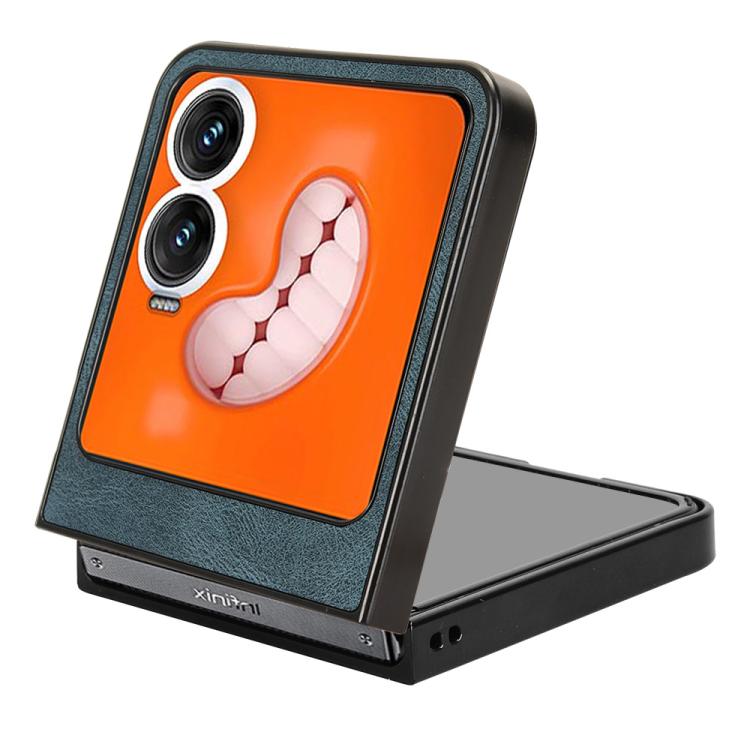 For Tecno Phantom V Flip2 Wristband Leather Back Phone Case