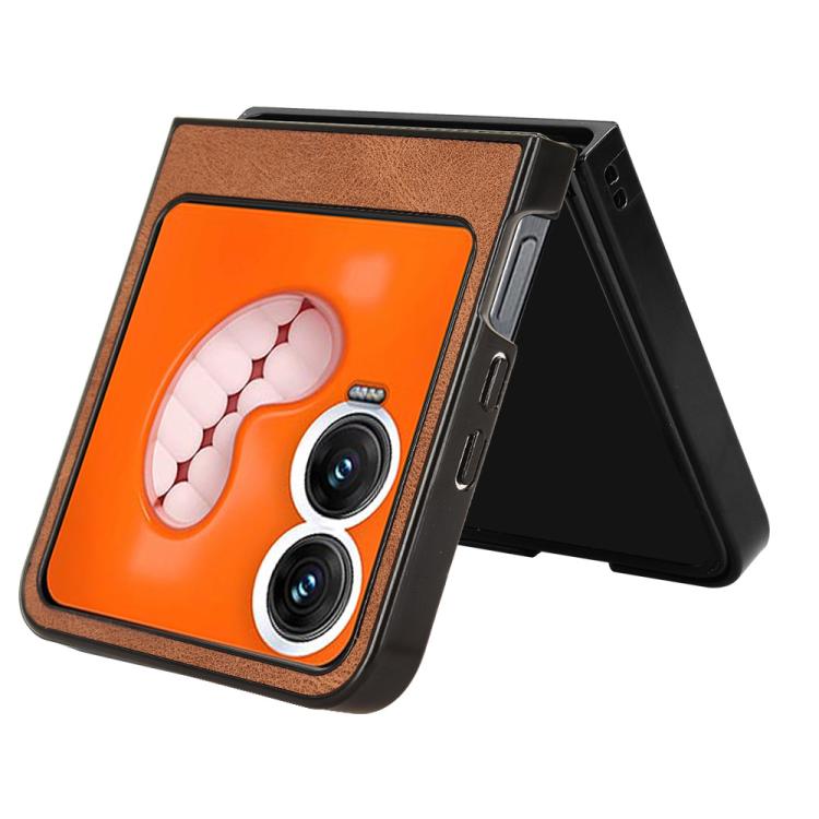 For Tecno Phantom V Flip2 Wristband Leather Back Phone Case