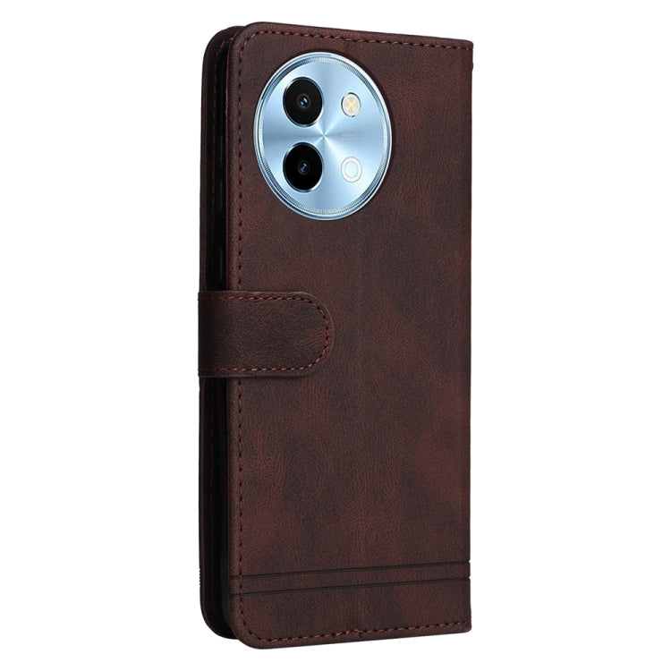 For vivo Y38 5G / T3x 5G Global Skin Feel Life Tree Metal Button Leather Phone Case