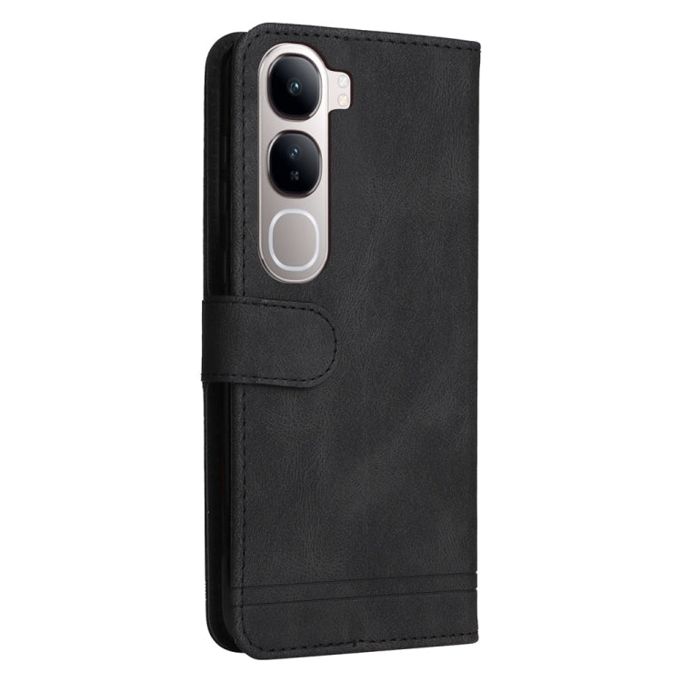 For vivo V40 Lite 4G / 5G IDN Skin Feel Life Tree Metal Button Leather Phone Case