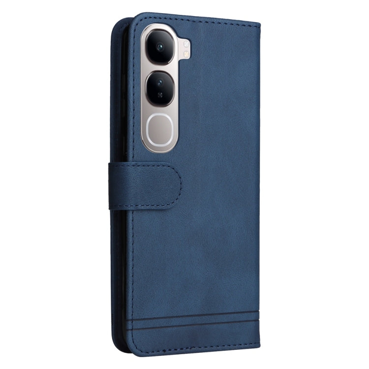 For vivo V40 Lite 4G / 5G IDN Skin Feel Life Tree Metal Button Leather Phone Case