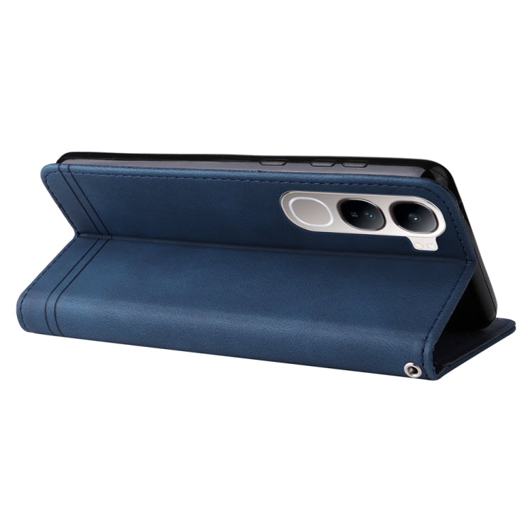 For vivo V40 Lite 4G / 5G IDN Skin Feel Life Tree Metal Button Leather Phone Case