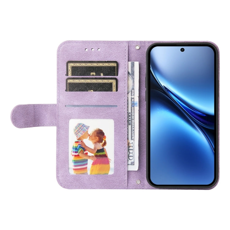 For vivo X200 Skin Feel Life Tree Metal Button Leather Phone Case