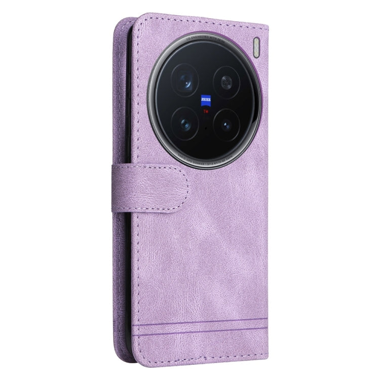 For vivo X200 Pro Skin Feel Life Tree Metal Button Leather Phone Case