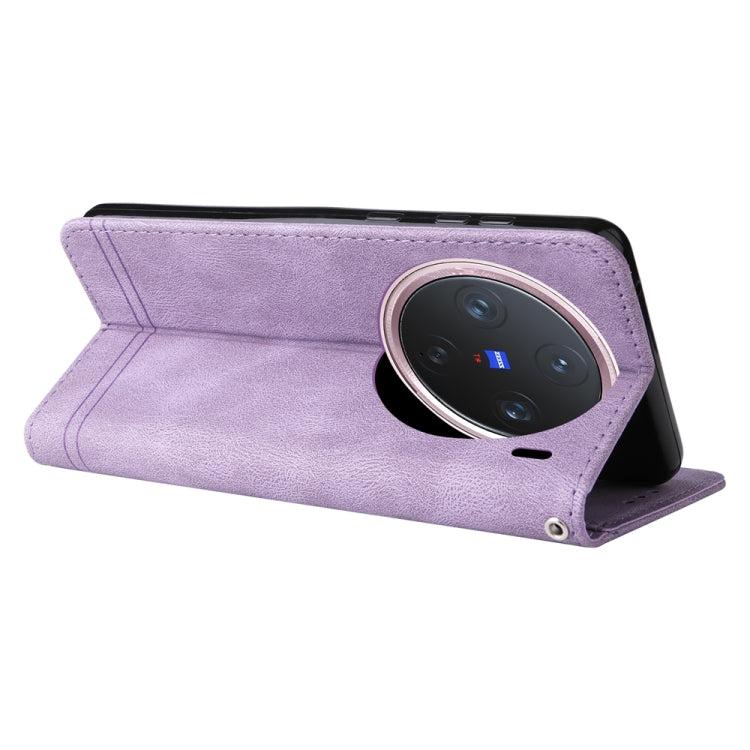 For vivo X200 Pro mini Skin Feel Life Tree Metal Button Leather Phone Case