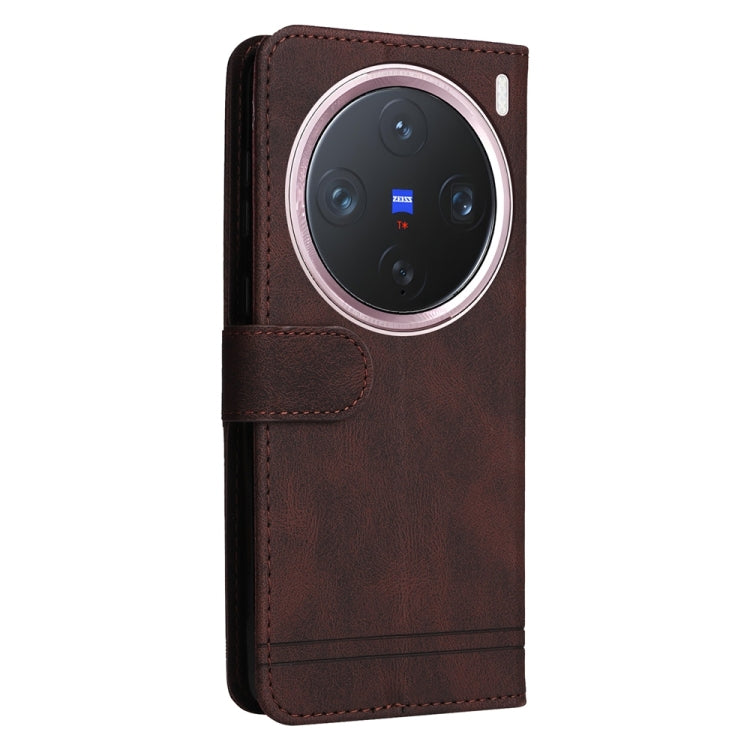 For vivo X200 Pro mini Skin Feel Life Tree Metal Button Leather Phone Case