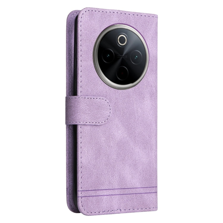 For vivo Y300 Pro Skin Feel Life Tree Metal Button Leather Phone Case