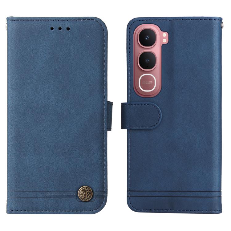 For vivo Y31 5G 2025 Skin Feel Life Tree Metal Button Leather Phone Case