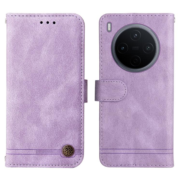 For vivo Y500 Pro 5G Skin Feel Life Tree Metal Button Leather Phone Case