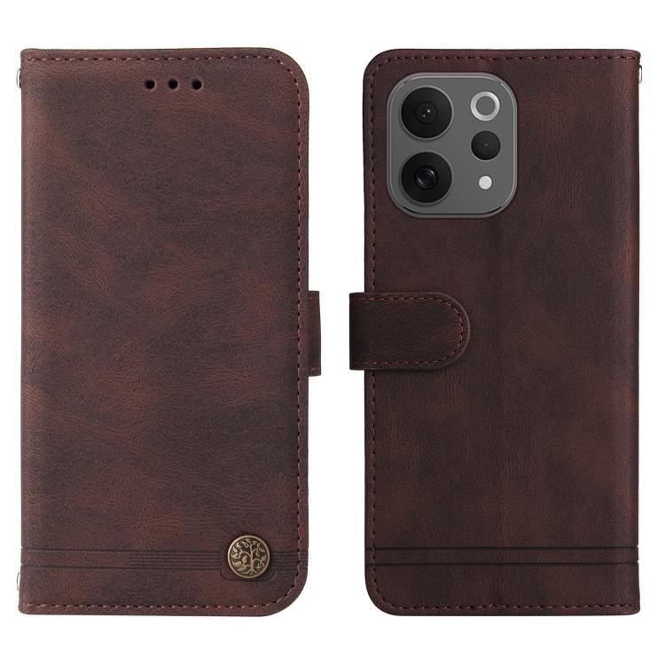 For vivo S50 5G / V70 5G Skin Feel Life Tree Metal Button Leather Phone Case
