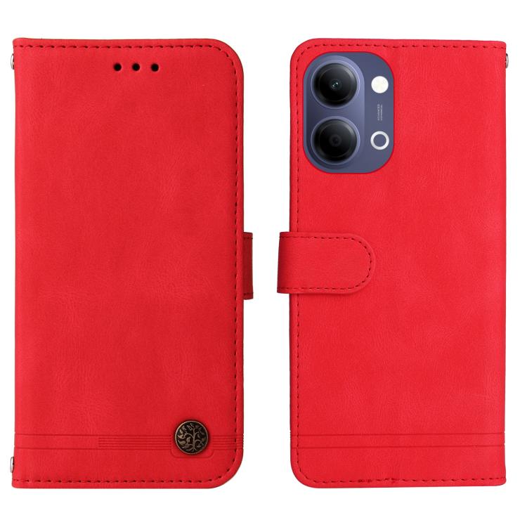 For vivo Y21 5G 2026 / vivo Y05 4G Skin Feel Life Tree Metal Button Leather Phone Case