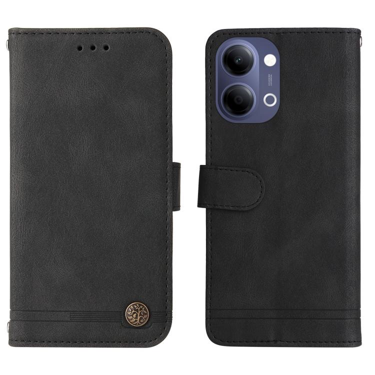 For vivo Y21 5G 2026 / vivo Y05 4G Skin Feel Life Tree Metal Button Leather Phone Case