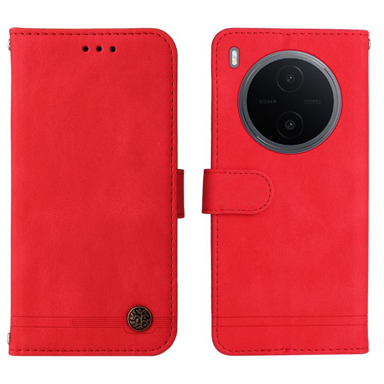 For vivo Y600 Pro 5G Skin Feel Life Tree Metal Button Leather Phone Case