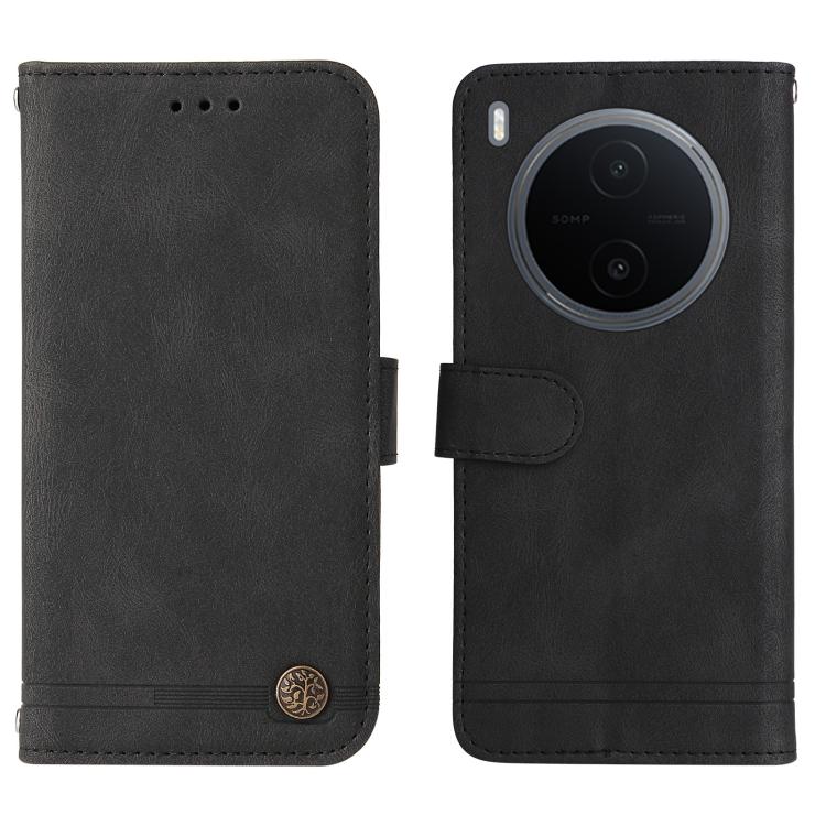 For vivo Y600 Pro 5G Skin Feel Life Tree Metal Button Leather Phone Case