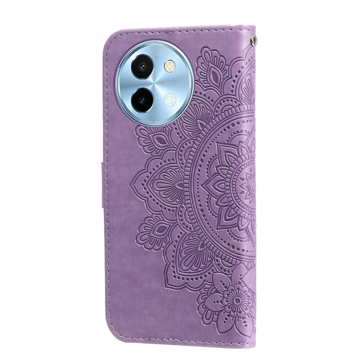 For vivo Y38 5G / T3x 5G Global Seven-petal Flowers Embossing Leather Phone Case