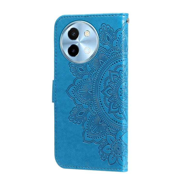 For vivo Y38 5G / T3x 5G Global Seven-petal Flowers Embossing Leather Phone Case