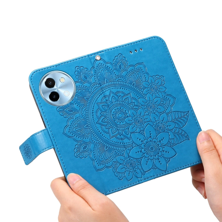 For vivo Y38 5G / T3x 5G Global Seven-petal Flowers Embossing Leather Phone Case