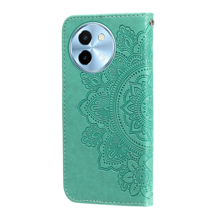 For vivo Y38 5G / T3x 5G Global Seven-petal Flowers Embossing Leather Phone Case