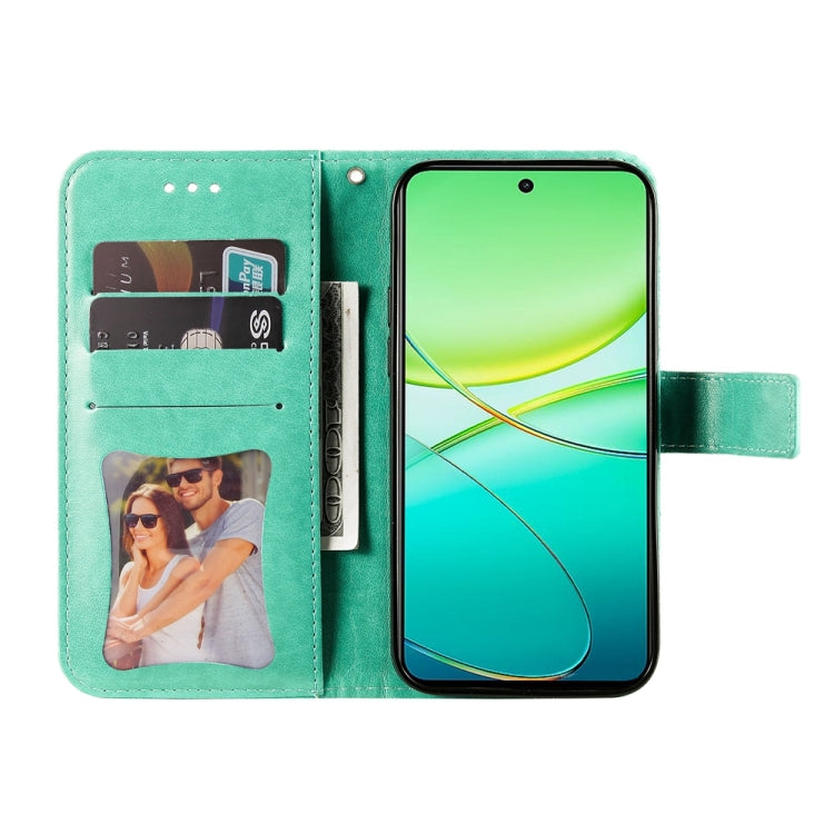For vivo Y38 5G / T3x 5G Global Seven-petal Flowers Embossing Leather Phone Case