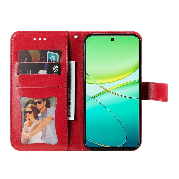 For vivo Y38 5G / T3x 5G Global Seven-petal Flowers Embossing Leather Phone Case