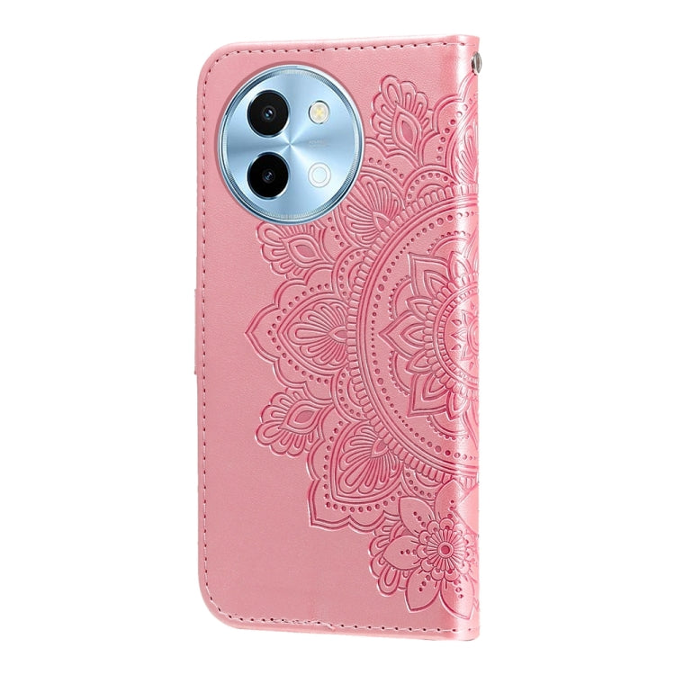 For vivo Y38 5G / T3x 5G Global Seven-petal Flowers Embossing Leather Phone Case