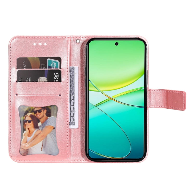 For vivo Y38 5G / T3x 5G Global Seven-petal Flowers Embossing Leather Phone Case