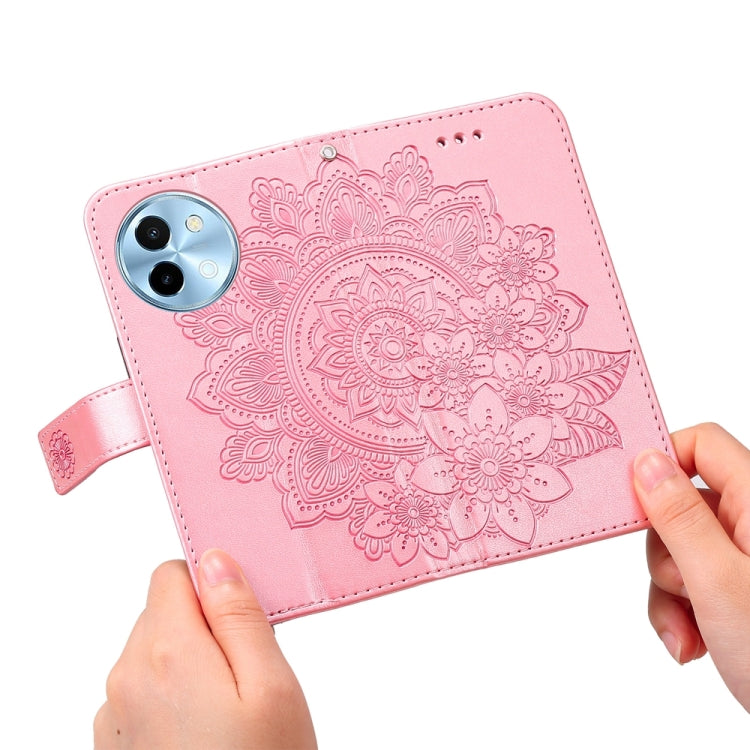 For vivo Y38 5G / T3x 5G Global Seven-petal Flowers Embossing Leather Phone Case