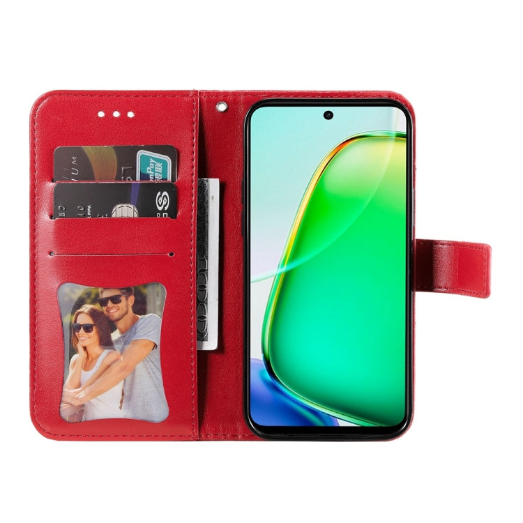 For vivo Y28 4G Global Seven-petal Flowers Embossing Leather Phone Case
