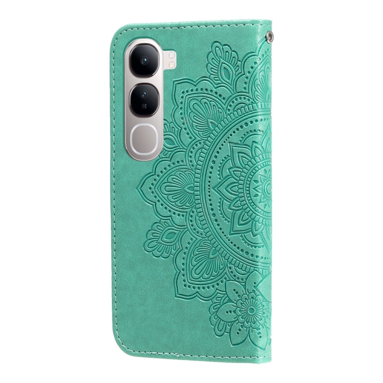 For vivo V40 Lite 4G / 5G IDN Seven-petal Flowers Embossing Leather Phone Case