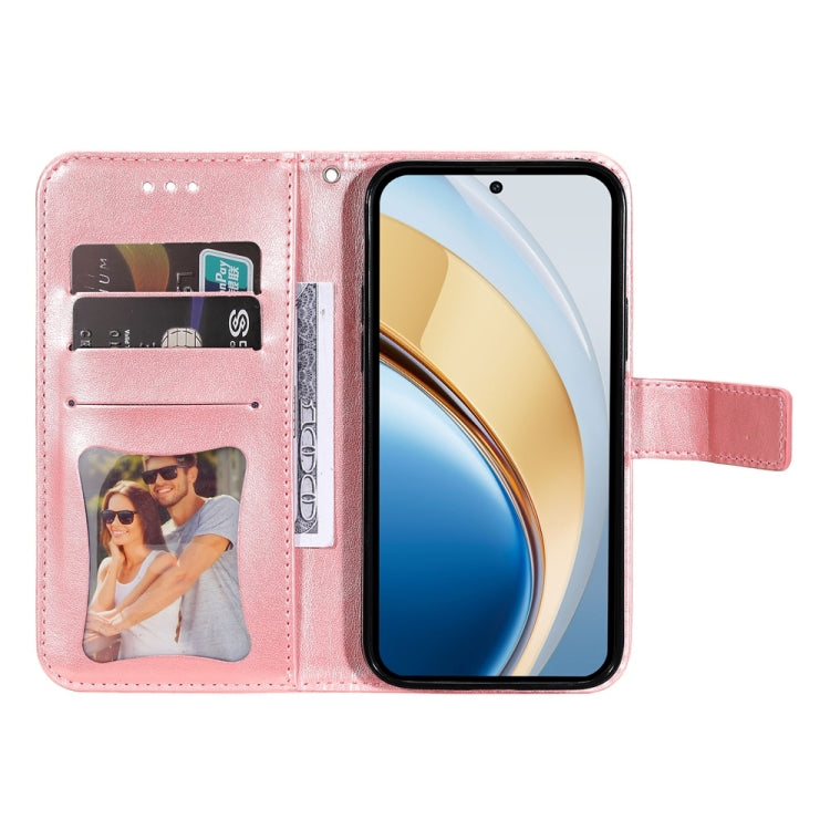For vivo V40 Lite 4G / 5G IDN Seven-petal Flowers Embossing Leather Phone Case