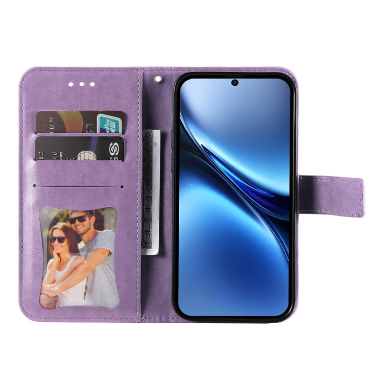 For vivo X200 Seven-petal Flowers Embossing Leather Phone Case