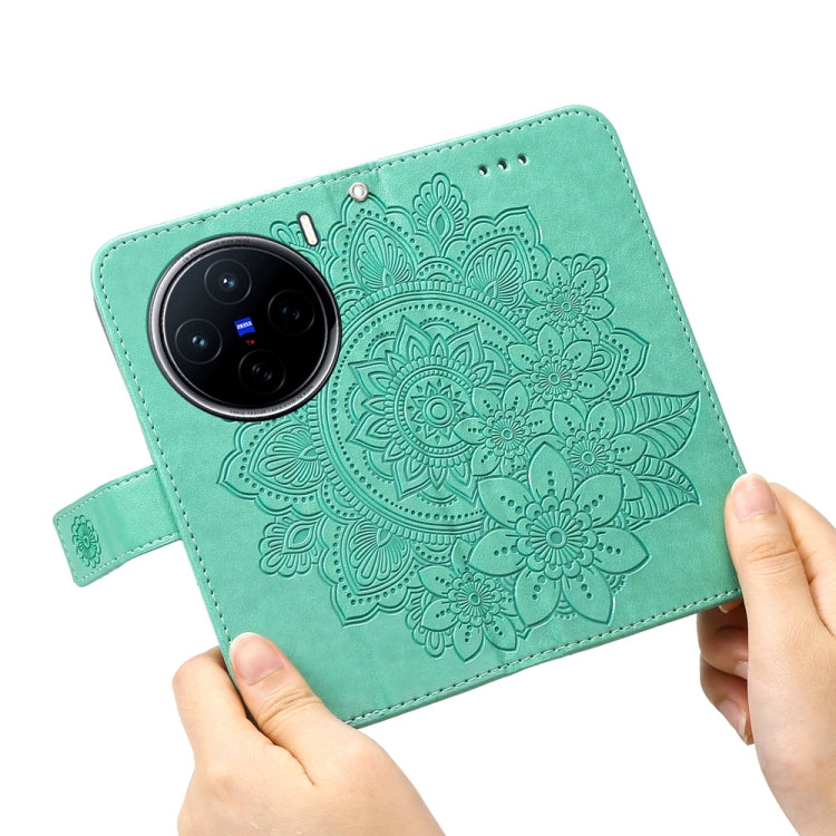 For vivo X200 Seven-petal Flowers Embossing Leather Phone Case