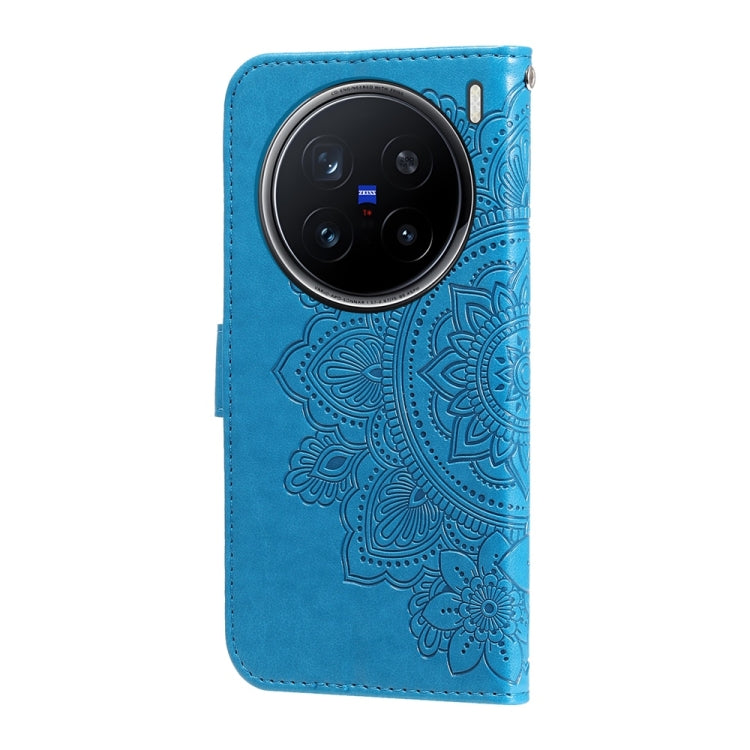 For vivo X200 Pro Seven-petal Flowers Embossing Leather Phone Case