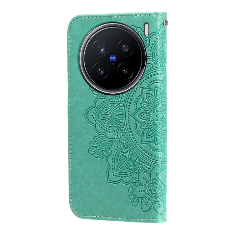 For vivo X200 Pro Seven-petal Flowers Embossing Leather Phone Case