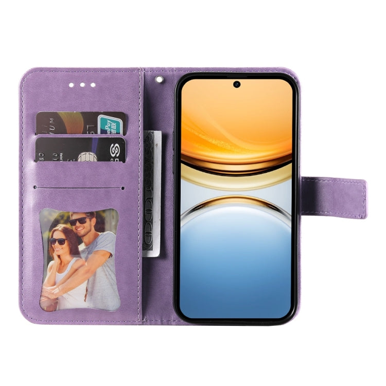 For vivo Y300 Pro Seven-petal Flowers Embossing Leather Phone Case