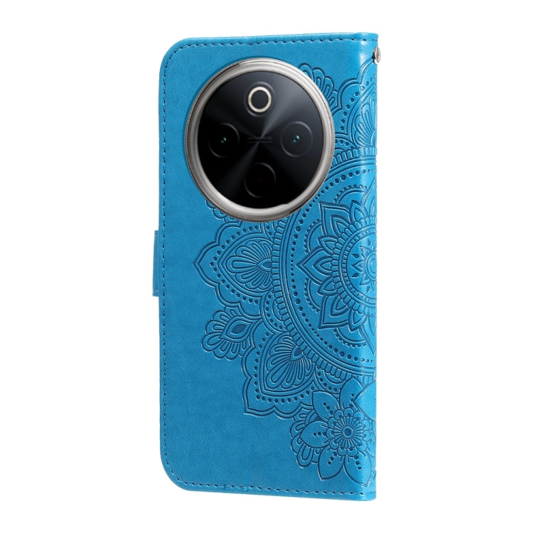 For vivo Y300 Pro Seven-petal Flowers Embossing Leather Phone Case