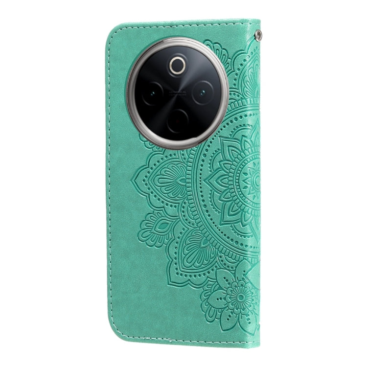 For vivo Y300 Pro Seven-petal Flowers Embossing Leather Phone Case
