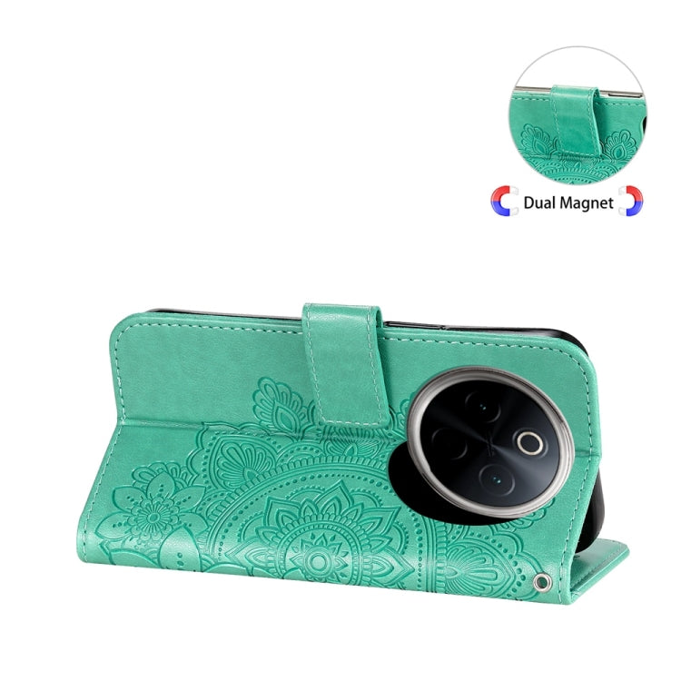 For vivo Y300 Pro Seven-petal Flowers Embossing Leather Phone Case