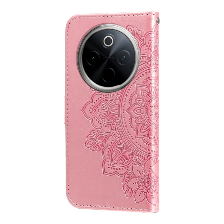 For vivo Y300 Pro Seven-petal Flowers Embossing Leather Phone Case