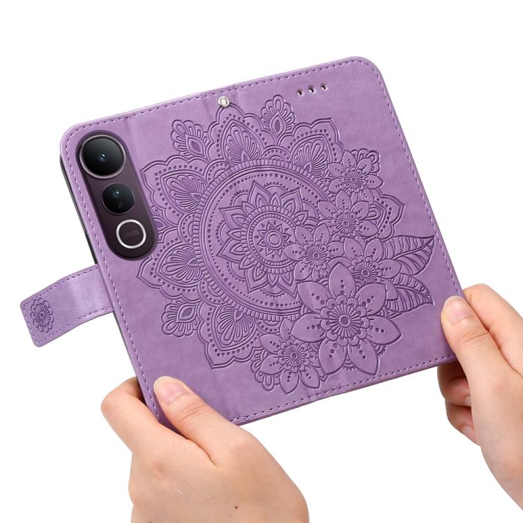 For vivo V50 Lite 4G / 5G Seven-petal Flowers Embossing Leather Phone Case