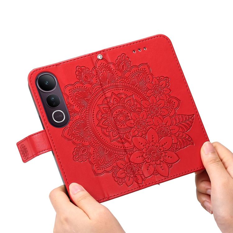 For vivo V50 Lite 4G / 5G Seven-petal Flowers Embossing Leather Phone Case