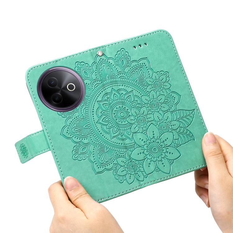 For vivo Y39 5G / Y300i Seven-petal Flowers Embossing Leather Phone Case