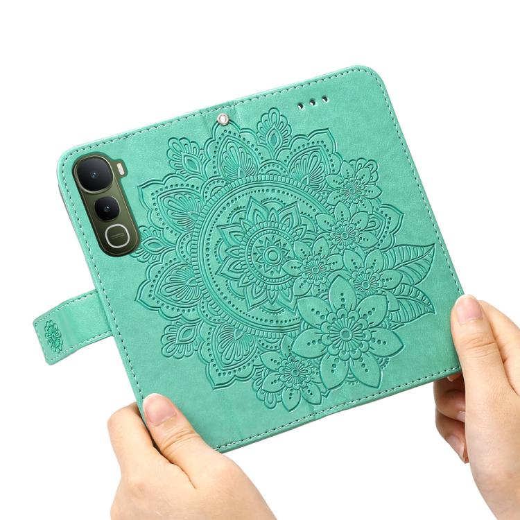 For vivo Y400 5G Seven-petal Flowers Embossing Leather Phone Case