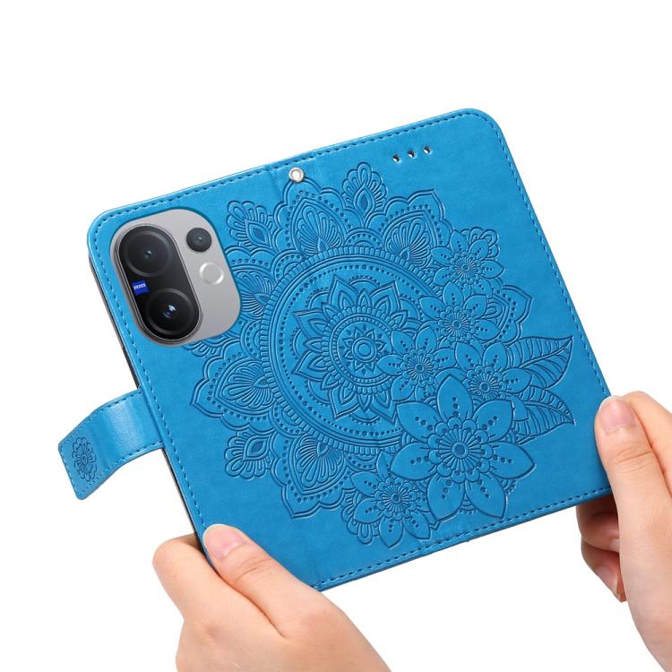 For vivo V60 5G Global Seven-petal Flowers Embossing Leather Phone Case
