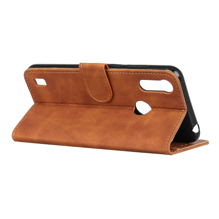 For Motorola Moto E6s 2020 KHAZNEH Retro Texture PU + TPU Horizontal Flip Leather Case with Holder & Card Slots & Wallet