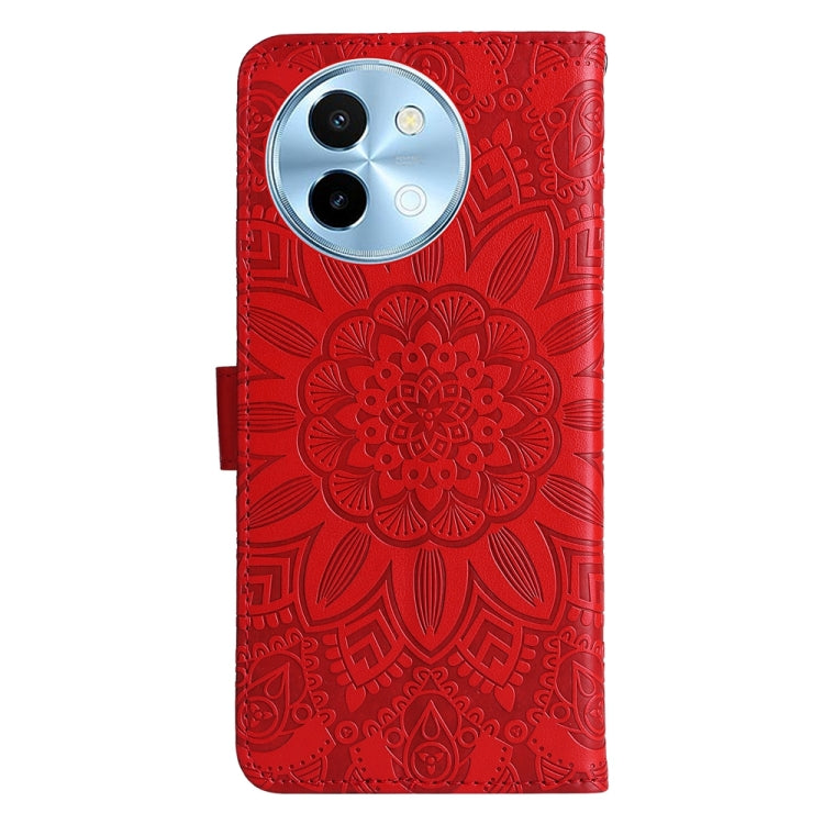 For vivo Y38 5G / T3x 5G Global Embossed Sunflower Leather Phone Case