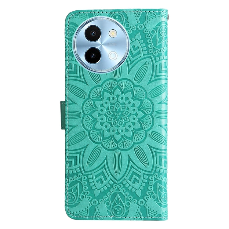 For vivo Y38 5G / T3x 5G Global Embossed Sunflower Leather Phone Case