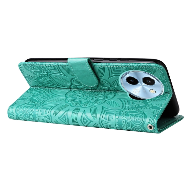 For vivo Y38 5G / T3x 5G Global Embossed Sunflower Leather Phone Case